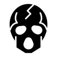 A unique design icon of skull, editable vector