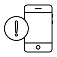 A trendy design icon of mobile error vector