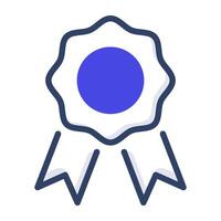 A flat design, icon of badge vector
