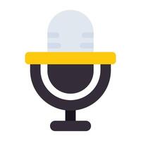 A flat design, icon of voice recorder vector