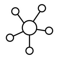A linear design, icon of chemical formula vector