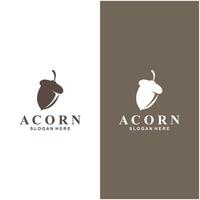 Acorn logo simple design template flat vector illustration