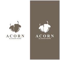 Acorn logo simple design template flat vector illustration
