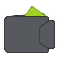 A trendy vector design of wallet icon