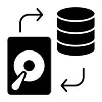 An icon design of data transfer vector