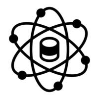 A solid design, icon of data science vector