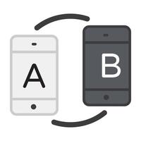 A flat design, icon of ab testing vector