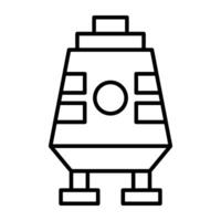 A glyph design, icon of space capsule vector