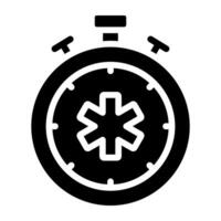 Trendy design of medical stopwatch icon vector