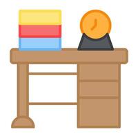 A flat design, icon of study table vector