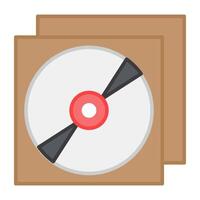 An editable design icon of compact disc vector