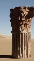 A tall pillar in the middle of a desert video