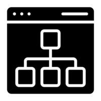 Vector design of web algorithm icon