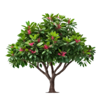AI generated Tropical plant flower bush clip art png