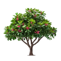 ai généré tropical plante fleur buisson agrafe art png