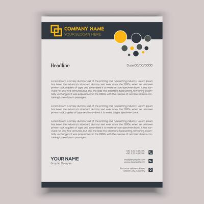 corporate business letterhead template design