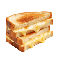 ai généré pain grillé sandwich avec fromage agrafe art png