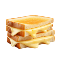 AI generated Toast sandwich with cheese clip art png