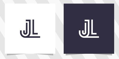 letter jl lj logo design vector