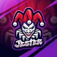 Jester esport mascot logo design vector