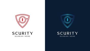 Security logo with a shield frame vector