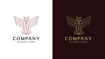 Eagle bird logo in ornamental style vector