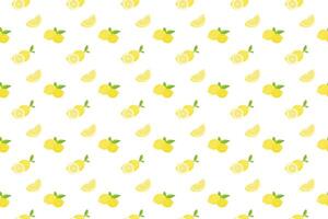 cartoon lemon vector arrange as seamless pattern background
