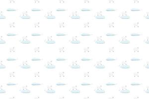 white polar bear vector arrange as seamless pattern background