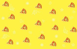 Pizza pattern background for gift paper or wallpaper vector