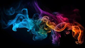 AI generated Abstract Colors Smoke as Wallpaper. created with Generative AI photo