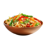 AI generated Noodles with vegetables clip art png