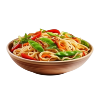 ai genererad spaghetti med grönsaker klämma konst png