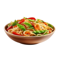 AI generated Noodles with vegetables clip art png