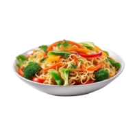 AI generated Noodles with vegetables clip art png