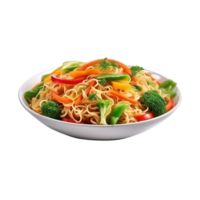 AI generated Noodles with vegetables clip art png