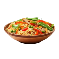 AI generated Noodles with vegetables clip art png