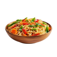 AI generated Noodles with vegetables clip art png
