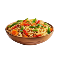 ai genererad spaghetti med grönsaker klämma konst png