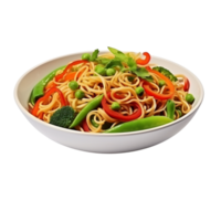 AI generated Noodles with vegetables clip art png