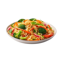 AI generated Noodles with vegetables clip art png