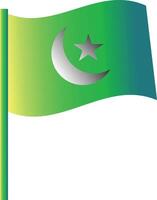 Islam Region vector flag. Islamic flag