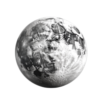 AI generated Moon clip art png