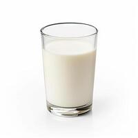 AI generated Refreshing glass of milk isolated on a white background.. created with Generative AI photo