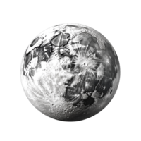 AI generated Moon clip art png