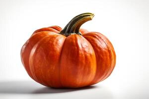 AI generated Vibrant Orange Pumpkin Isolated on White Background. created with Generative AI photo