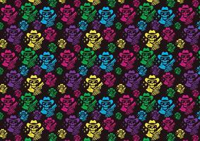 cowboy skull with gun vector, pattern illustration, for backgrounds and fabrics, wallpaper vector