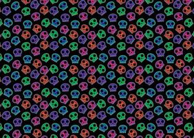 Colorful skulls with gradient, pattern, for woven backgrounds, gothic pattern, vector