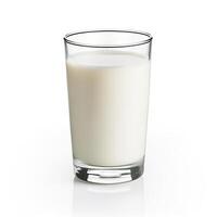 AI generated Refreshing glass of milk isolated on a white background.. created with Generative AI photo