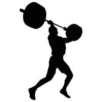 Gym workout silhouette vector