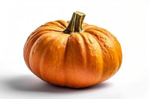 AI generated Vibrant Orange Pumpkin Isolated on White Background. created with Generative AI photo